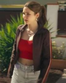 Thais Martin Black Track Jacket From Frauds  Modern Activewear