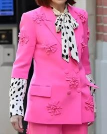 Carrie Preston Inspired Elsbeth Blazer With Floral Applique  Trendy Style