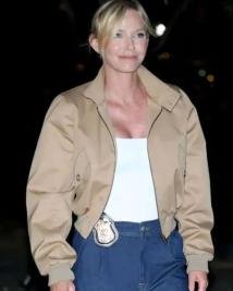 Law And Order SVU Kelli Giddish Beige Bomber Jacket For Women