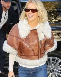 Authentic NYC Shearling Leather Jacket Worn By Sydney Sweeney