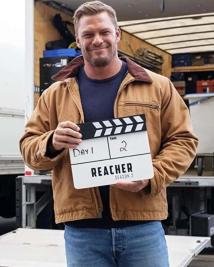 Reacher 2025 Alan Ritchson Brown Jacket  Trendy Cotton Attire
