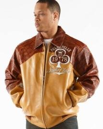 Pelle Pelle New Soda Club Tim Tan Varsity Jacket