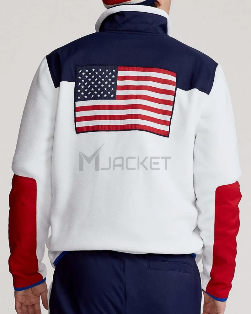 2022 Olympics Closing Ceremony Team USA Navy Blue and White Jacket - image 2