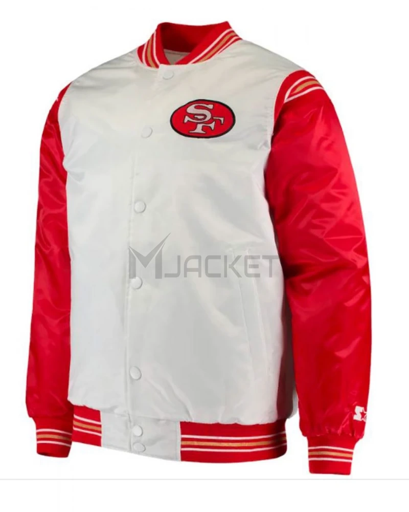 49ers San Francisco Red and White Starter Varsity Jacket - image 1