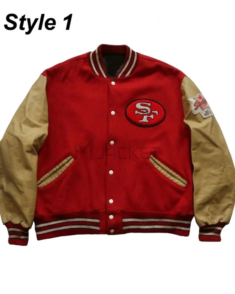 49ers SF Super Bowl Letterman Jacket - image 1