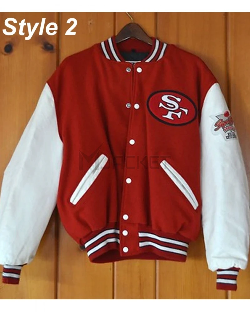 49ers SF Super Bowl Letterman Jacket - image 2