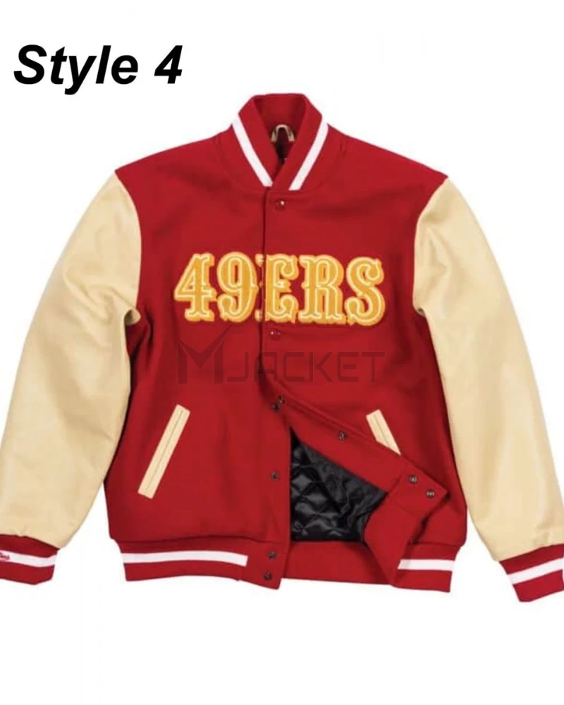 49ers SF Super Bowl Letterman Jacket - image 3