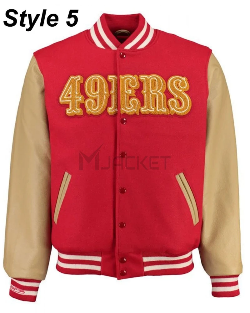 49ers SF Super Bowl Letterman Jacket - image 4