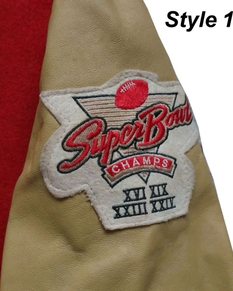 49ers SF Super Bowl Letterman Jacket - image 7
