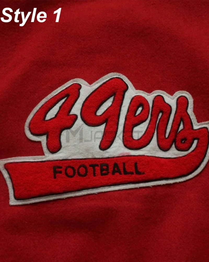 49ers SF Super Bowl Letterman Jacket - image 8