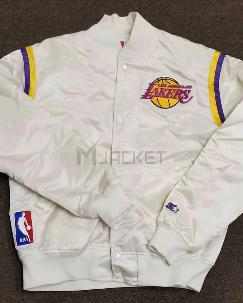 80s Lakers Los Angeles Satin Jacket - image 3
