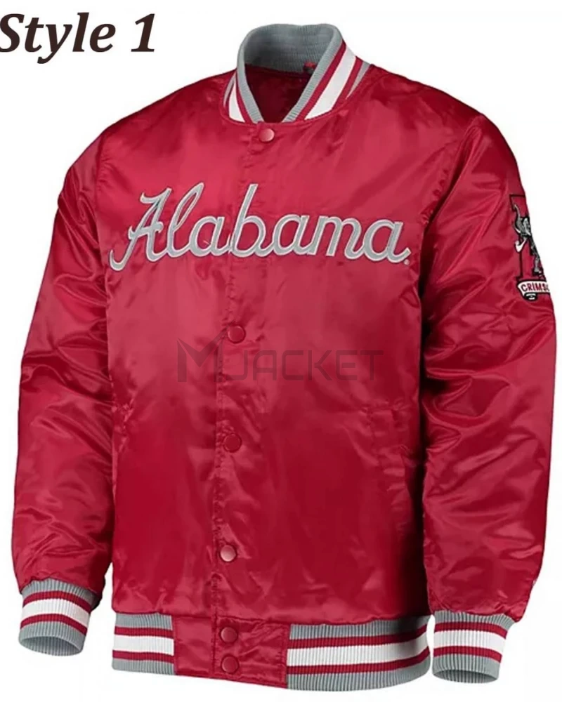 Alabama Crimson Tide Bomber Satin Jacket - image 1
