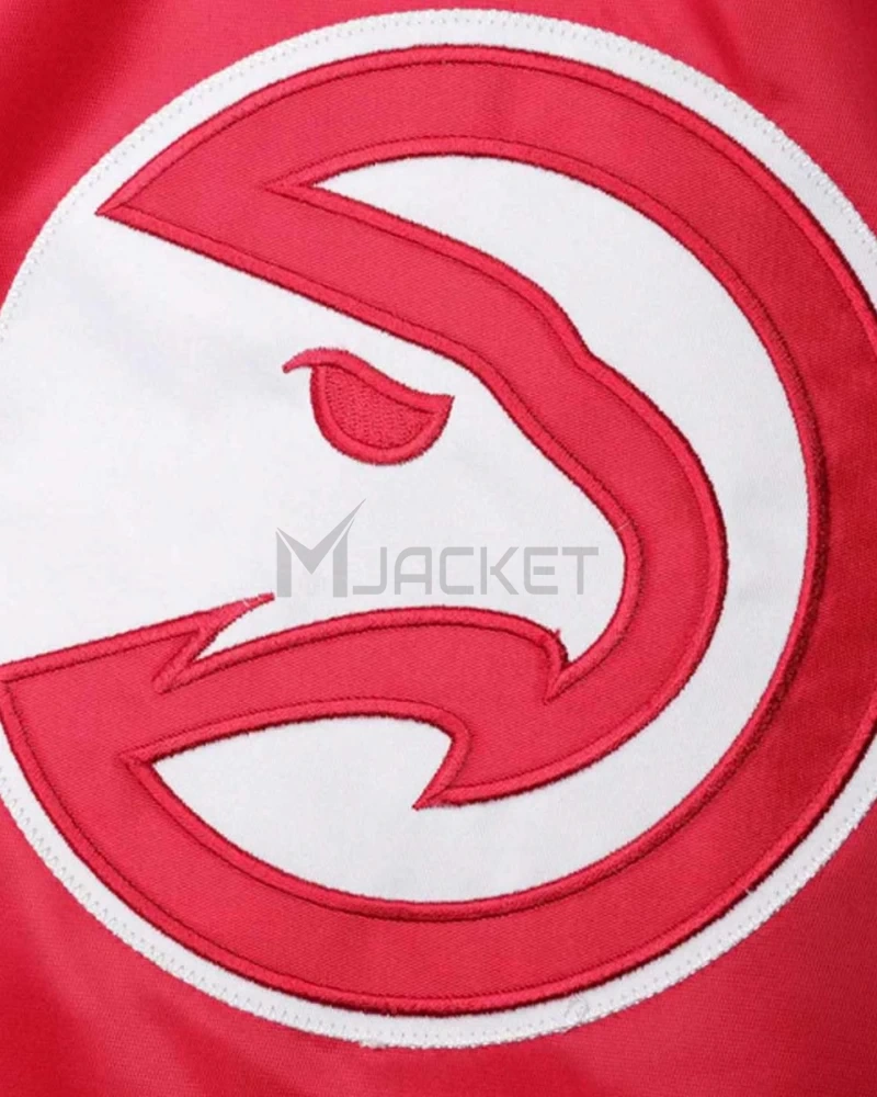 Atlanta Hawks Reliever Raglan Full-Snap Red/Black Jacket - image 4