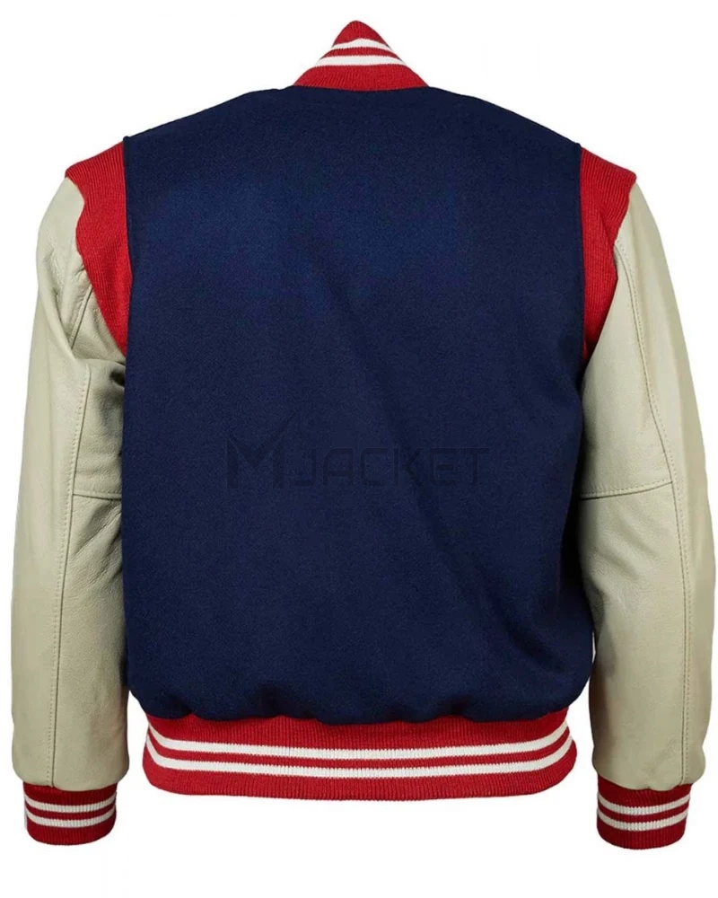 Authentic Oakland Oaks 1947 Varsity Blue Wool/Leather Jacket - image 2