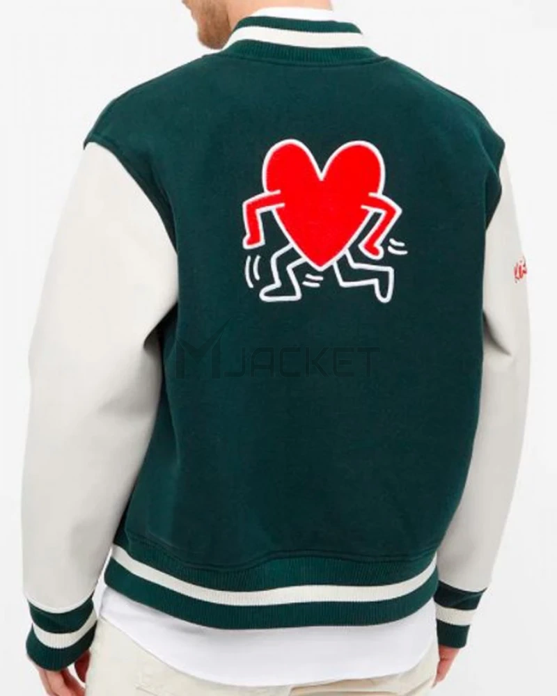 Axel Arigato Keith Haring Letterman Green and White Jacket - image 2