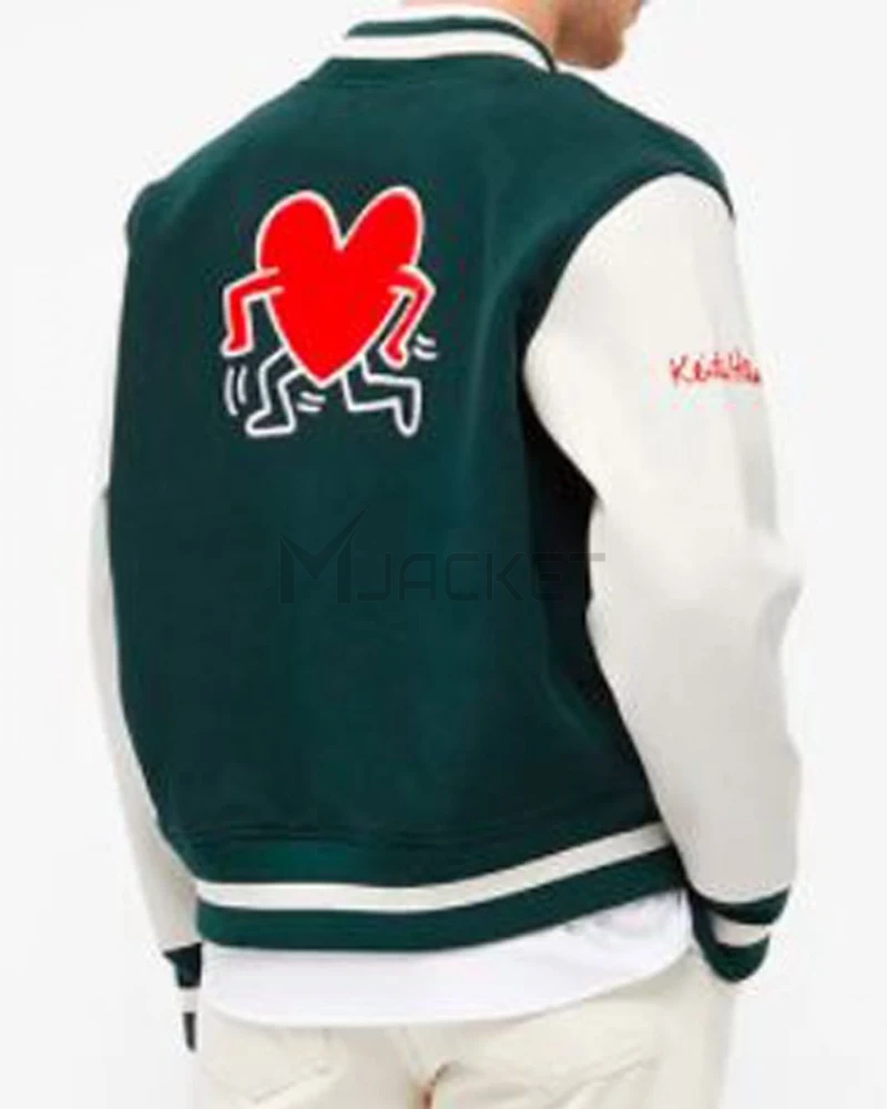 Axel Arigato Keith Haring Letterman Green and White Jacket - image 5
