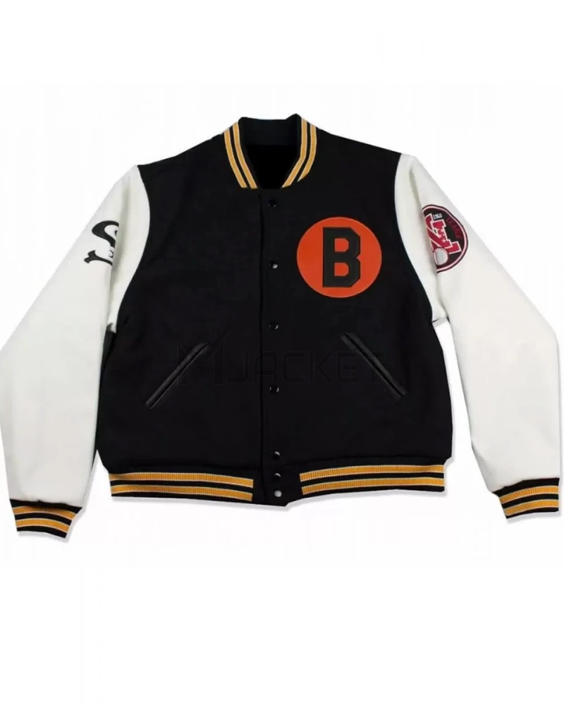 Baltimore Black Sox Varsity White and Black Jacket - image 1