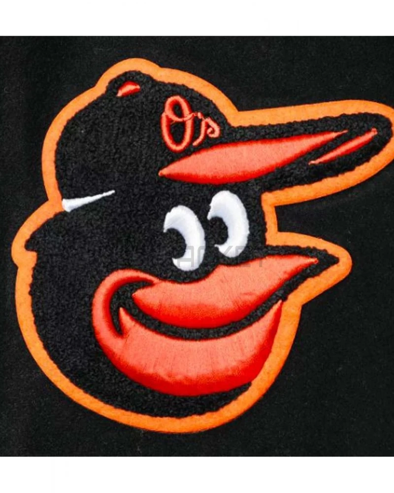 Baltimore Orioles Black and White Letterman Jacket - image 8