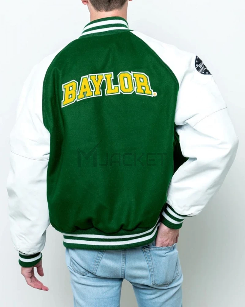Baylor Collegiate University Green and White Jacket - image 2