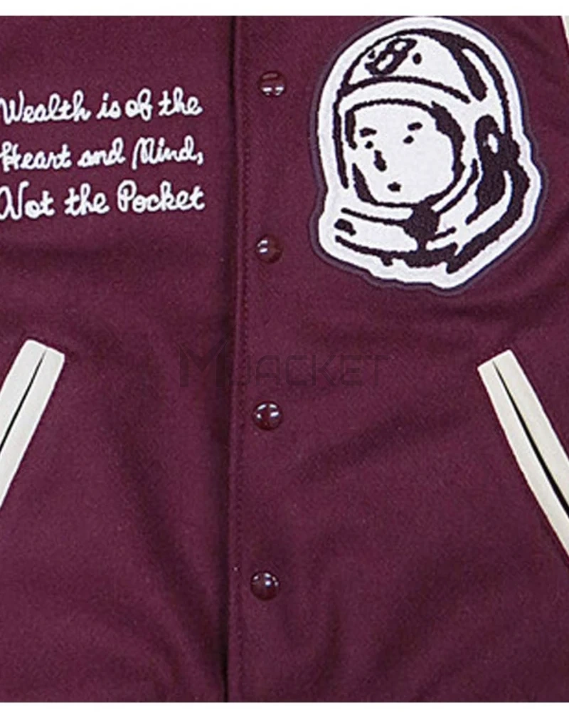BBC Maroon and White Letterman Jacket - image 3