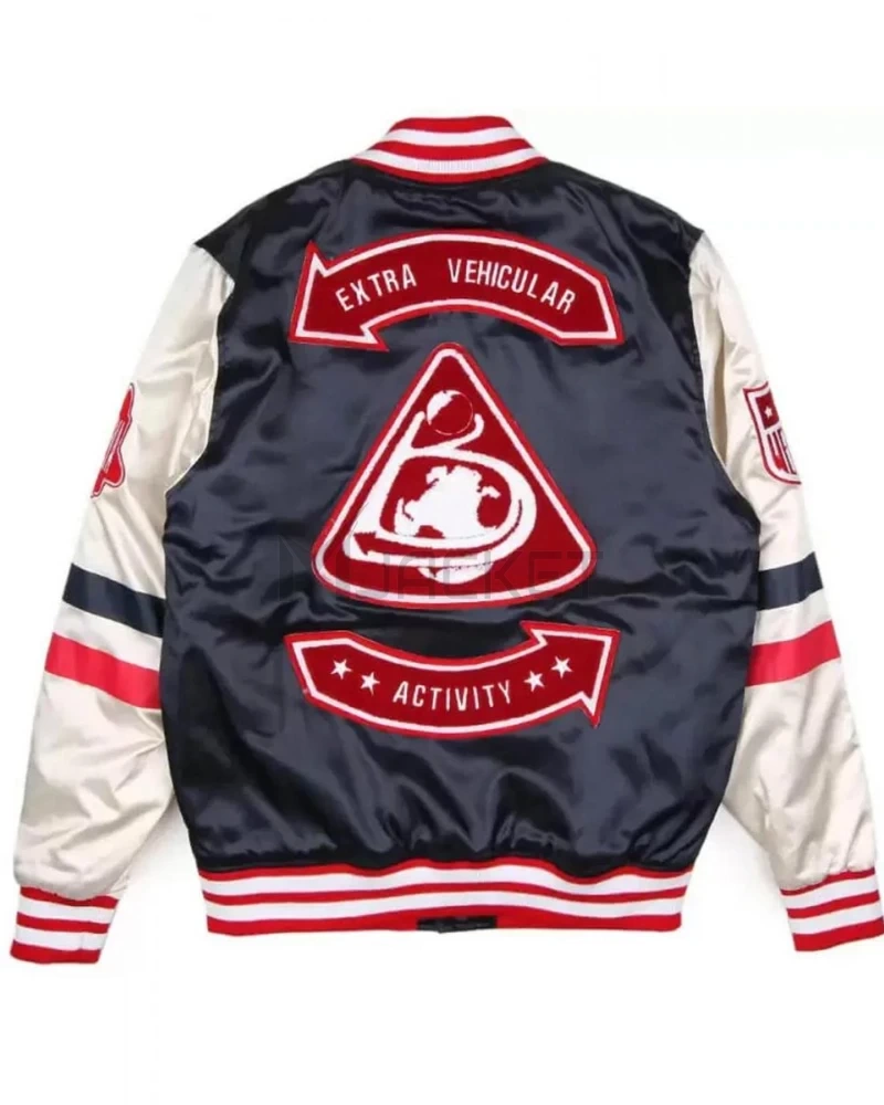 Billionaire Boys Club Majestic Eva Stadium Silver and Blue Varsity Jacket - image 2