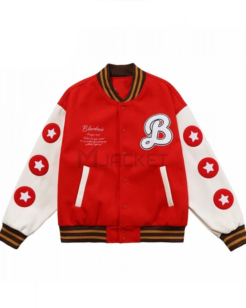 Black-Air Better with Burger Fries Letterman Jacket - image 1