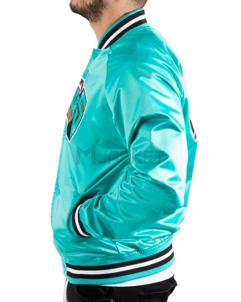 Bomber Vancouver Grizzlies Aqua Green Jacket - image 4