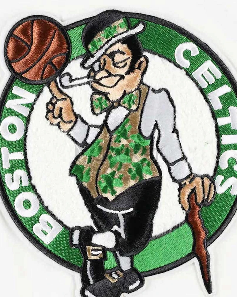Boston Celtics Mash Up White Satin Jacket - image 9
