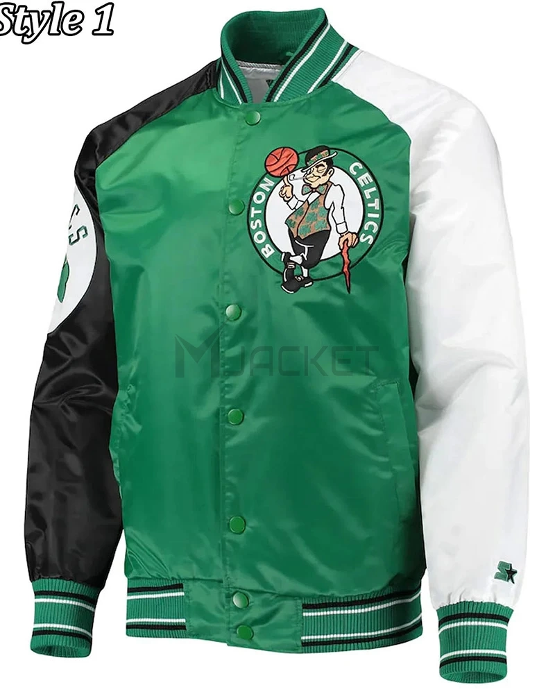 Boston Celtics Reliever Satin Kelly Green/Black Jacket - image 1