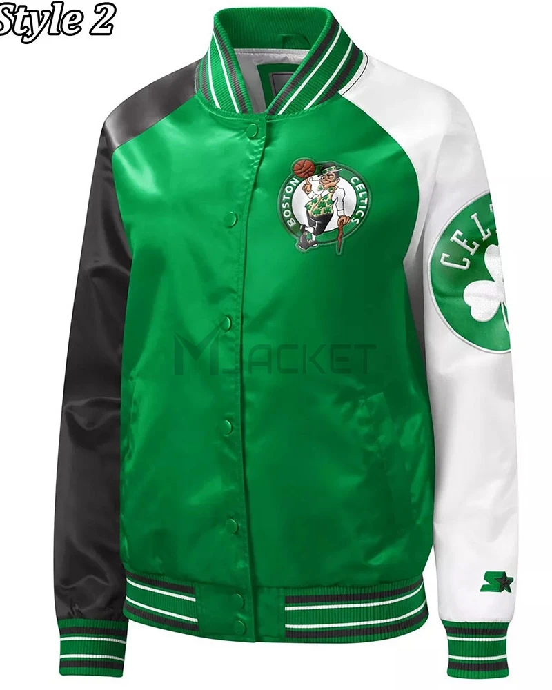 Boston Celtics Reliever Satin Kelly Green/Black Jacket - image 2