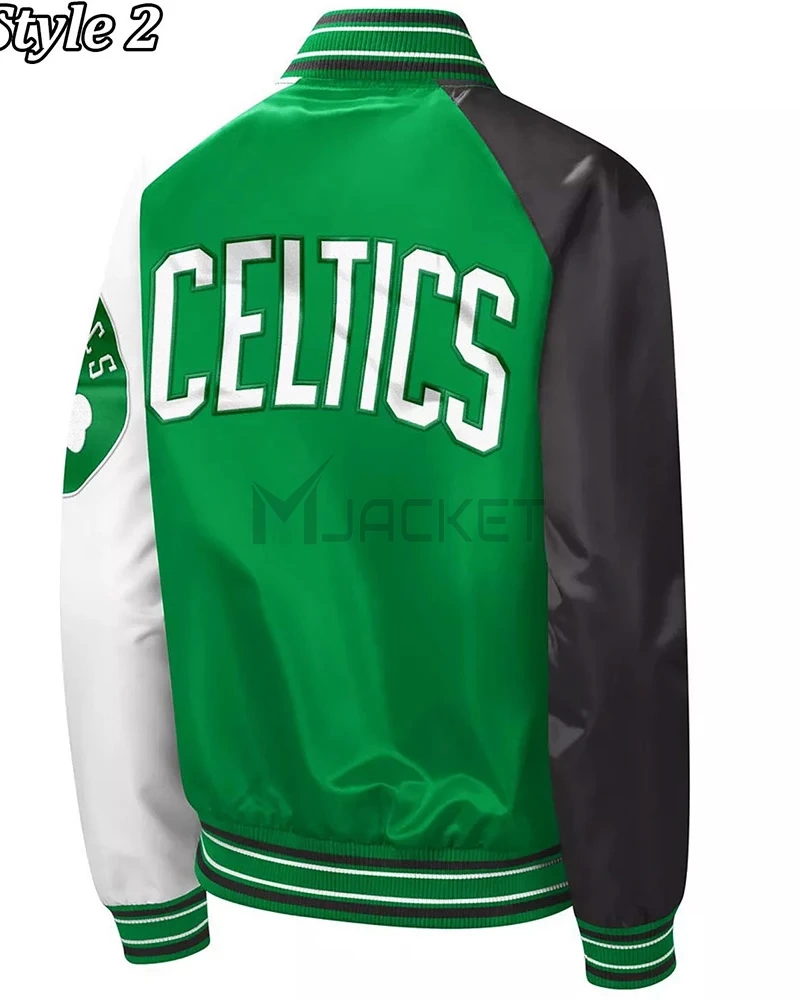Boston Celtics Reliever Satin Kelly Green/Black Jacket - image 4