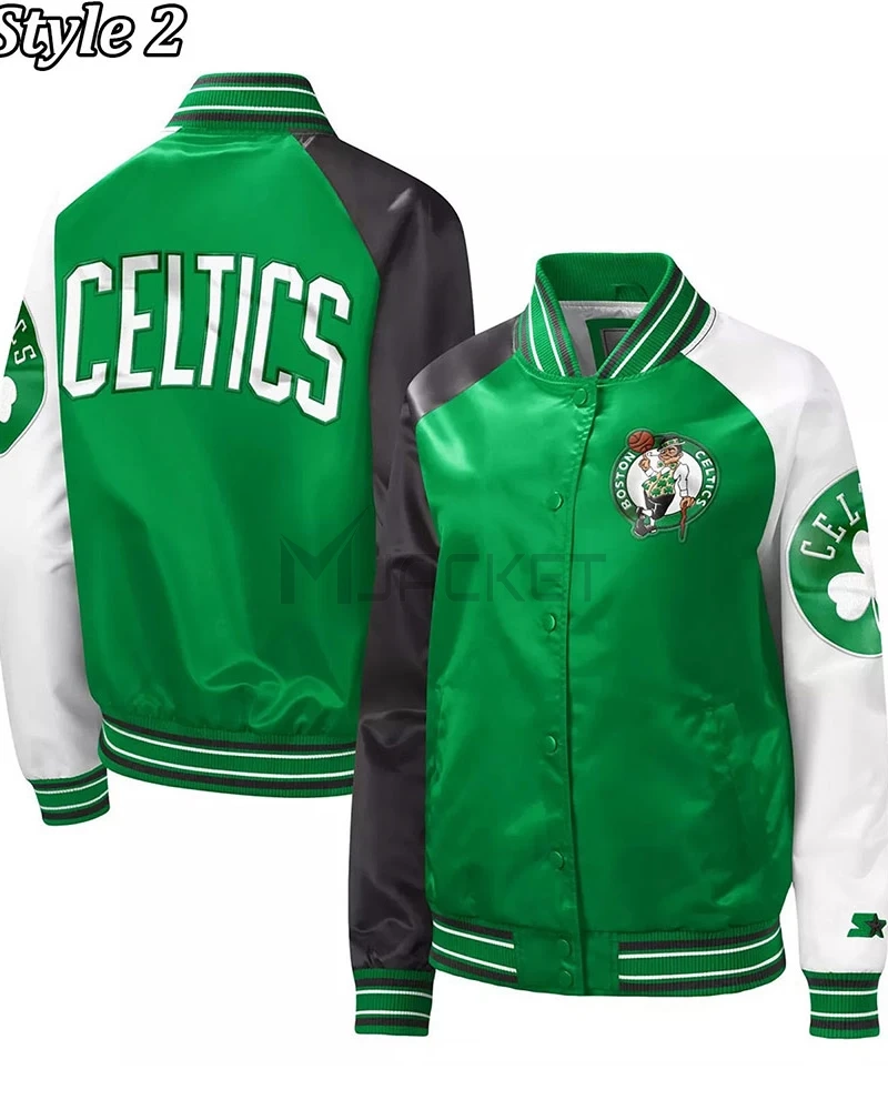 Boston Celtics Reliever Satin Kelly Green/Black Jacket - image 6