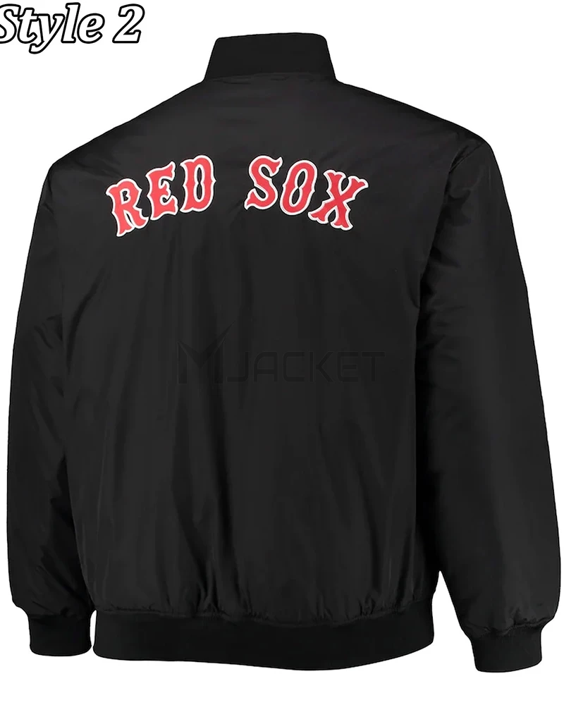 Boston Red Sox Black/White Satin Jacket - image 4