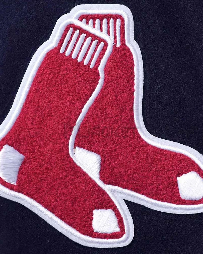 Boston Red Sox Blue and White Varsity Jacket - image 4