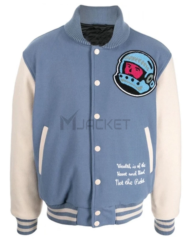 Cafeteria BBC Blue and Off-White Letterman Jacket - image 5
