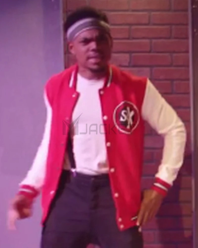 Chance The Rapper Sunday Candy Varsity Red Jacket - image 7