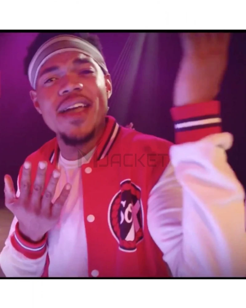 Chance The Rapper Sunday Candy Varsity Red Jacket - image 8