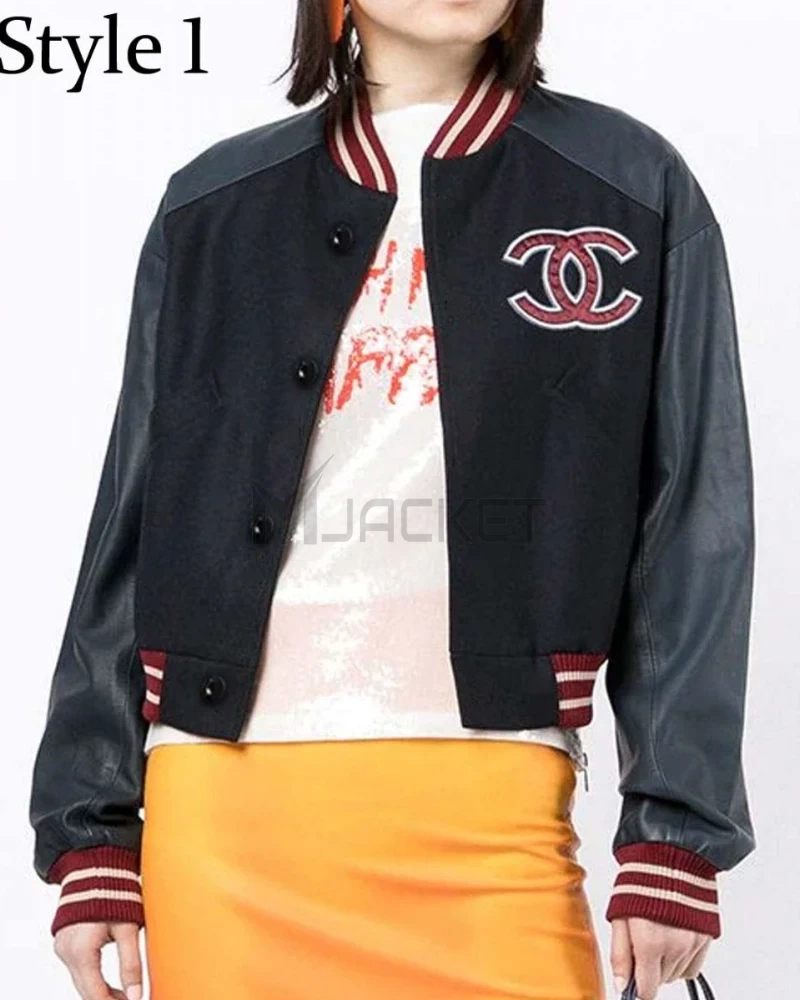 Chanel CC Patch Varsity Jacket - image 1