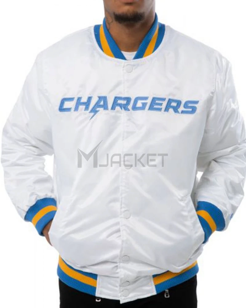 Chargers LA Bomber Blue/White Jacket - image 2