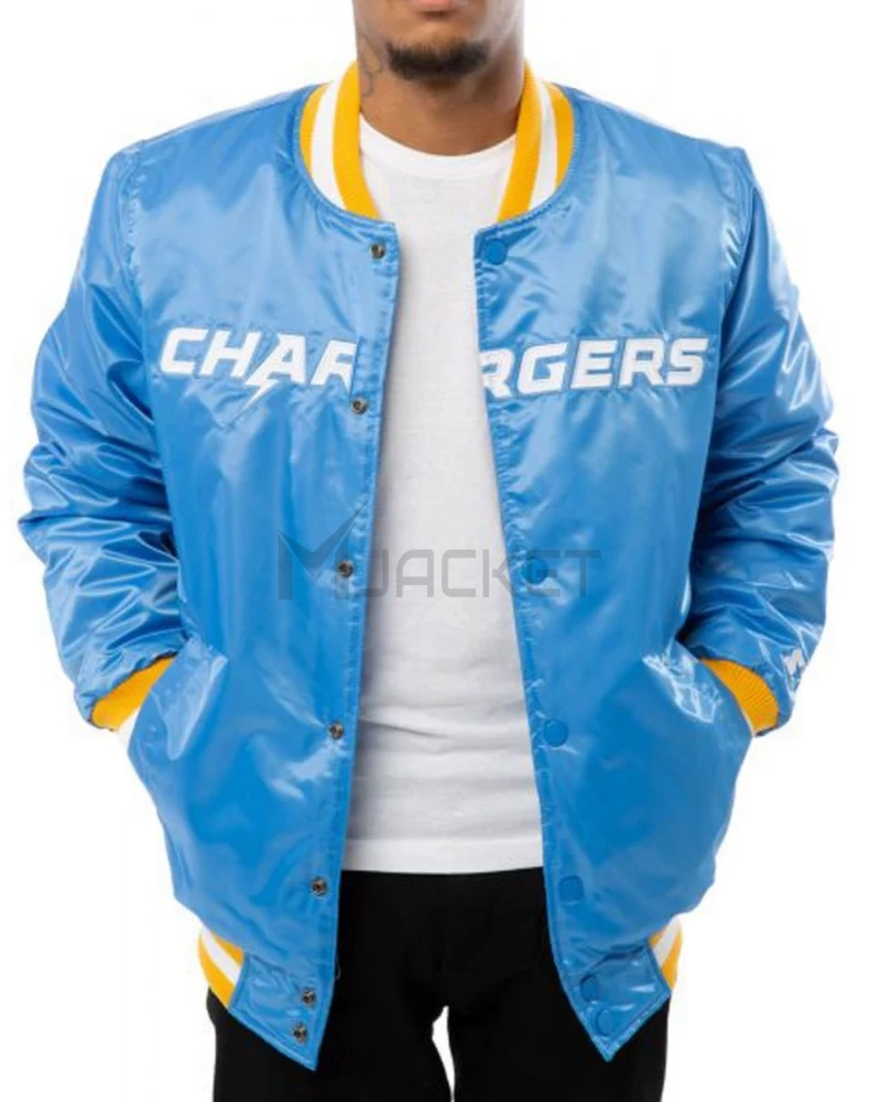 Chargers LA Bomber Blue/White Jacket - image 7