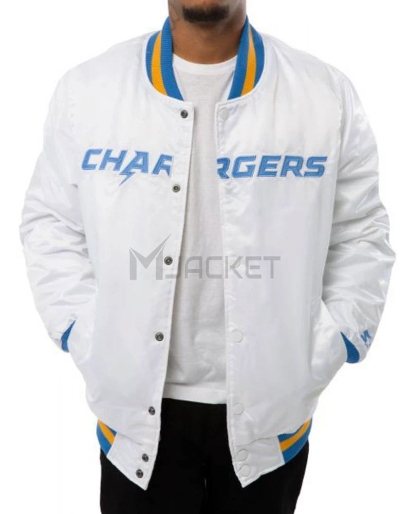 Chargers LA Bomber Blue/White Jacket - image 8