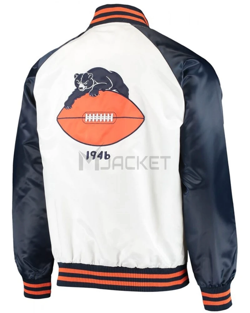 Chicago Bears Clean Up Throwback Satin Full-Snap Jacket - image 5