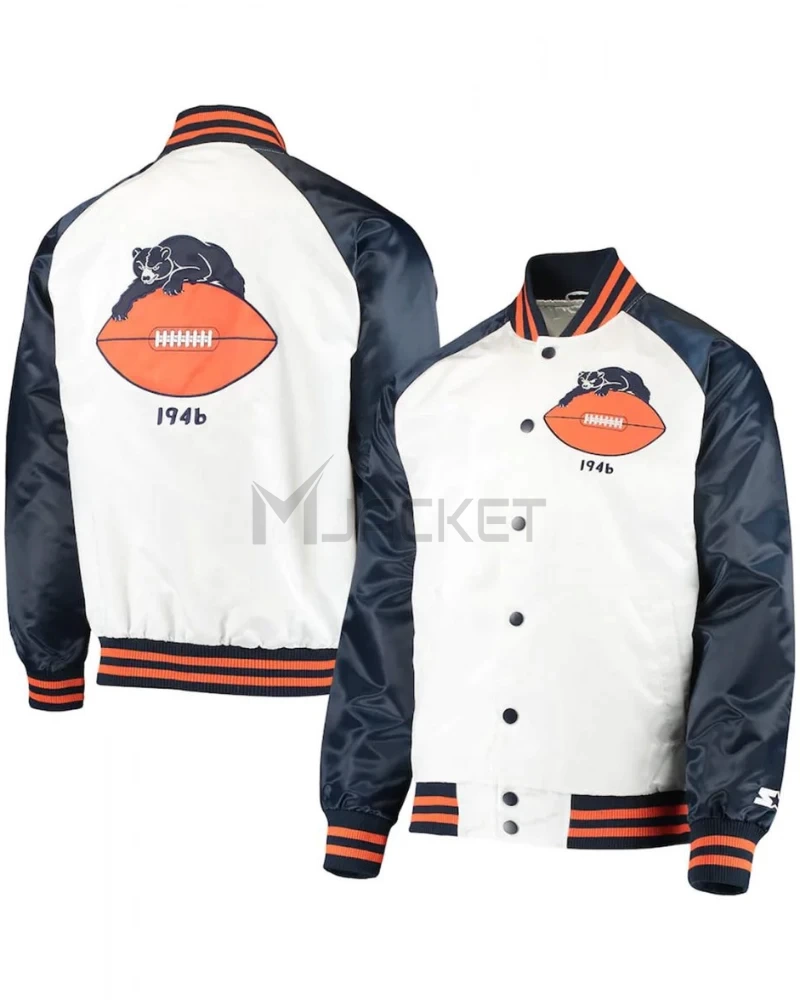 Chicago Bears Clean Up Throwback Satin Full-Snap Jacket - image 7