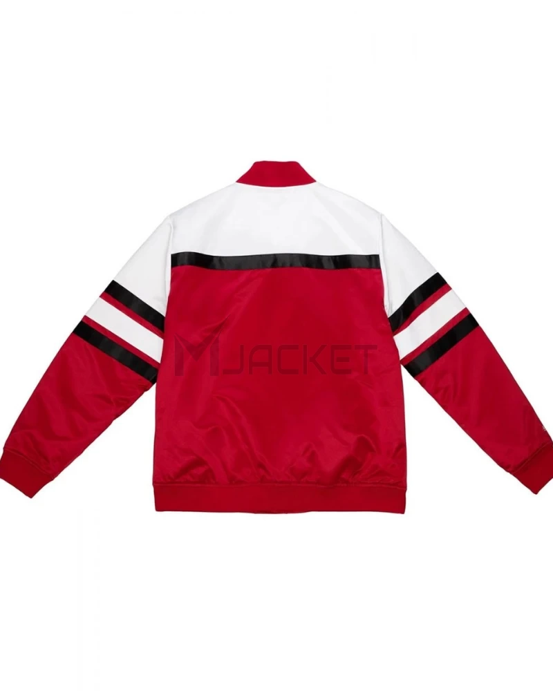 Chicago Bulls Special Script Red and White Satin Jacket - image 2