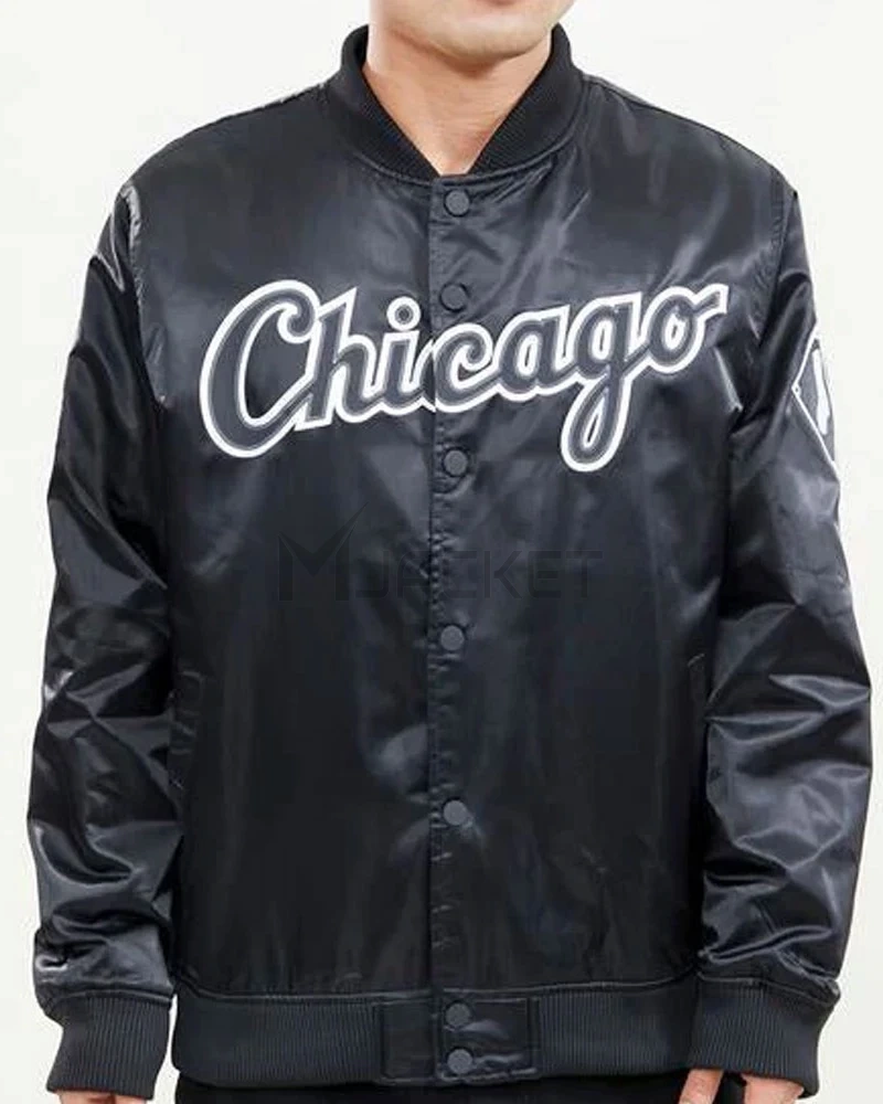 Chicago White Sox Wordmark Bomber Satin Jacket - image 1
