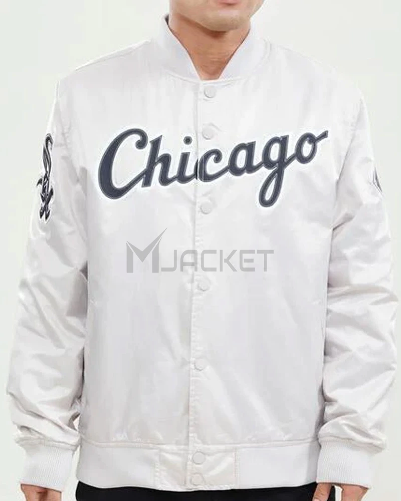 Chicago White Sox Wordmark Bomber Satin Jacket - image 2