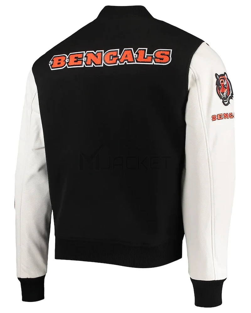 Cincinnati Bengals Black/White Varsity Jacket - image 2