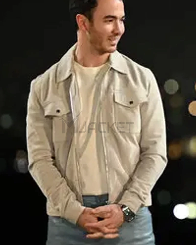 Claim to Fame Kevin Jonas Trucker Suede Leather Jacket - image 2