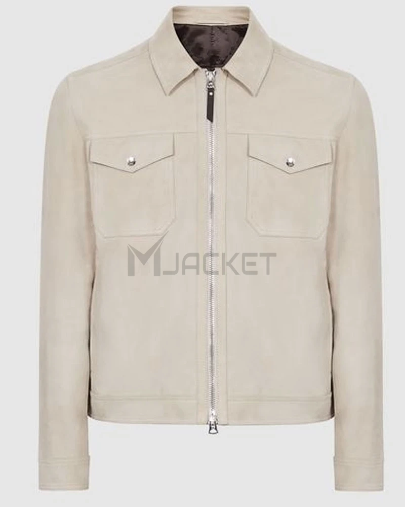 Claim to Fame Kevin Jonas Trucker Suede Leather Jacket - image 4