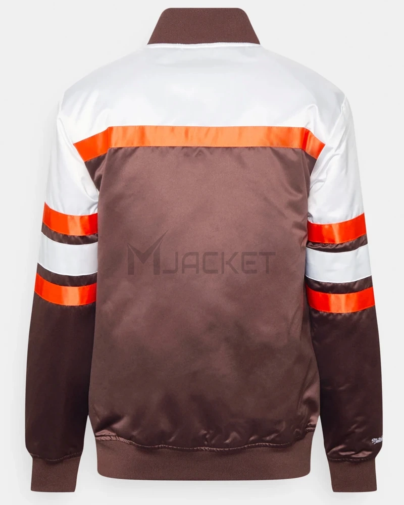 Cleveland Browns 75th Anniversary Brown Satin Jacket - image 2